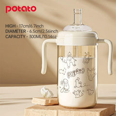 PPSU PU Leather Child Water Cup Anti Fall Baby Drinking