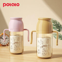 PPSU PU Leather Child Water Cup Anti Fall Baby Drinking