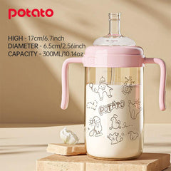 PPSU PU Leather Child Water Cup Anti Fall Baby Drinking