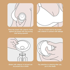 Silicone Milk Collector for Breastfeeding Moms - Clean & Leak Proof