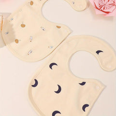 2pcs Cotton Baby Bibs Print Infant Burp Cloths Bandana Scar