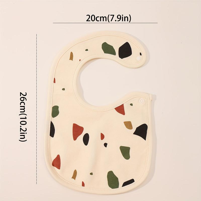 2pcs Cotton Baby Bibs Print Infant Burp Cloths Bandana Scar