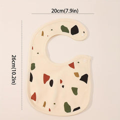 2pcs Cotton Baby Bibs Print Infant Burp Cloths Bandana Scar