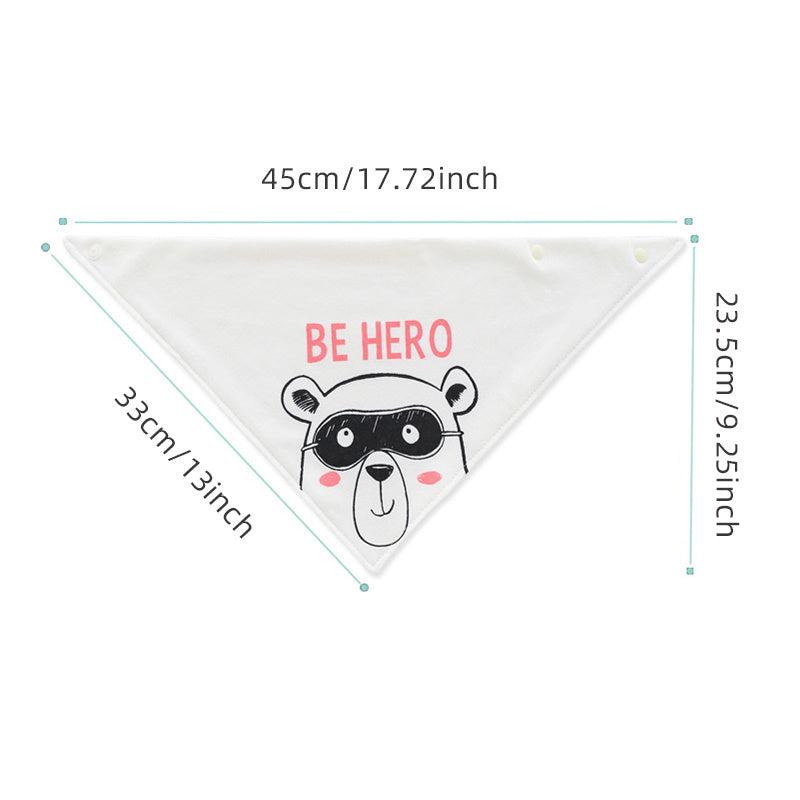 5pcs Baby Cotton Bibs Waterproof Triangle Towels