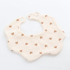 6 Layer Cotton Gauze Petal Bib for Kids