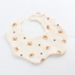6 Layer Cotton Gauze Petal Bib for Kids