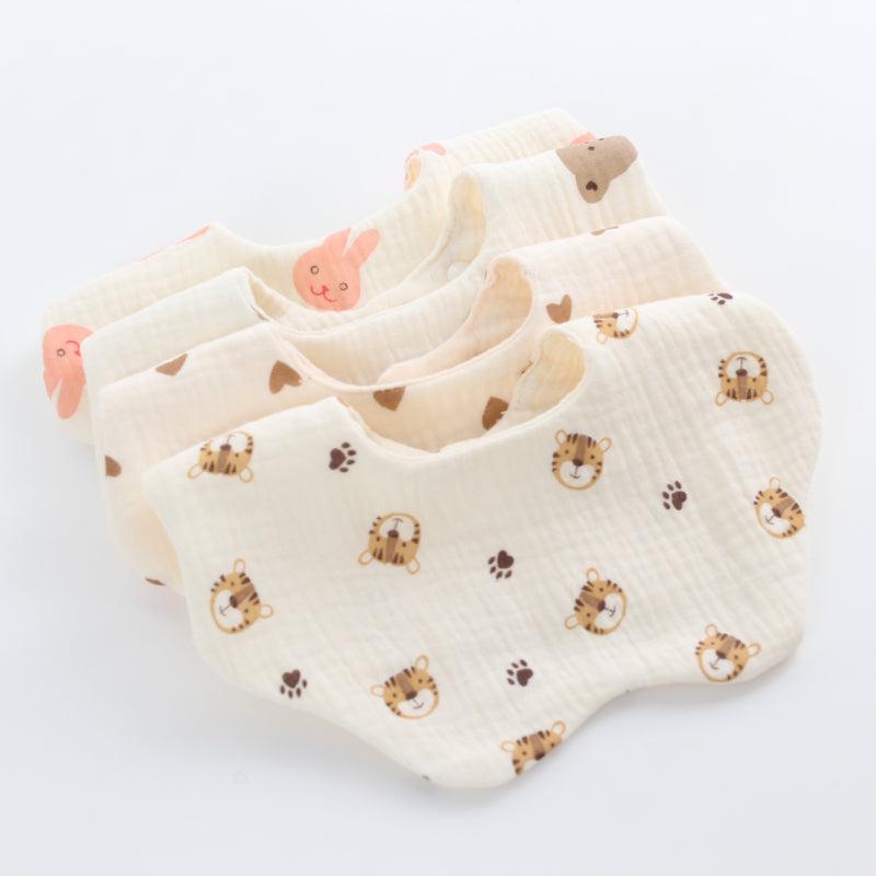 6 Layer Cotton Gauze Petal Bib for Kids