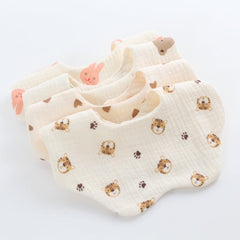6 Layer Cotton Gauze Petal Bib for Kids