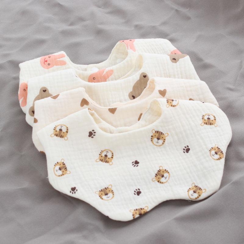 6 Layer Cotton Gauze Petal Bib for Kids
