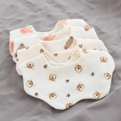 6 Layer Cotton Gauze Petal Bib for Kids