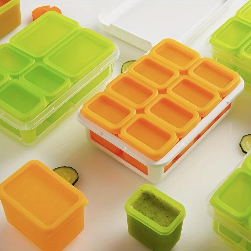 Baby Silicone Food Box Divided Storage Sealed Freezable Steamed Meat Paste Mold