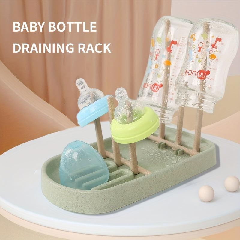 Green Baby Bottle Drying Rack Holder Stand