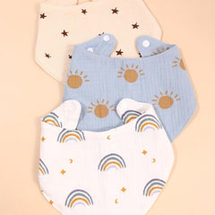 3pcs Baby Bibs Waterproof Cotton Newborn Bibs