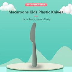 6pcs Children's Plastic Tableware Light Macaron BPA Baby Feeding Table