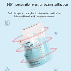 30pcs Breast Milk Storage Bags 250ml Capacity