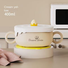 316 Stainless Steel Baby Food Bowl with Anti-drop Handle