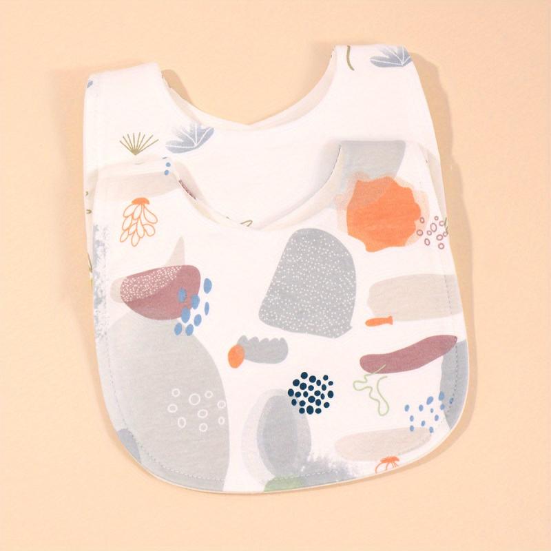 2pcs Cotton Baby Bibs Infant Feeding Drool Bibs Newborn Cartoon Print Burp Cloth