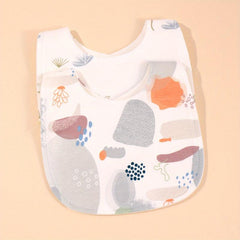 2pcs Cotton Baby Bibs Infant Feeding Drool Bibs Newborn Cartoon Print Burp Cloth