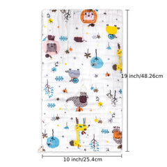 6pcs 8pcs Baby Cartoon Animal Burp Cloths 25x50cm