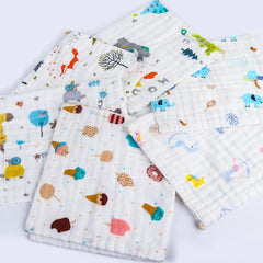 6pcs 8pcs Baby Cartoon Animal Burp Cloths 25x50cm