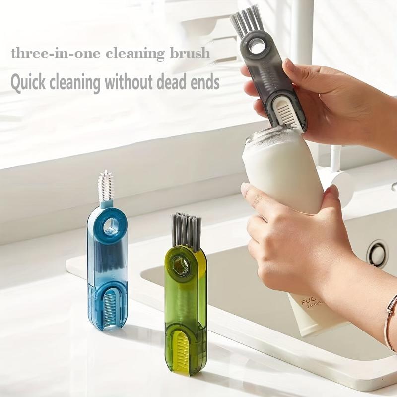 3-in-1 U Shape Cup Brush - Bottle Insulation Cup Cover Gap Cleaning Brush