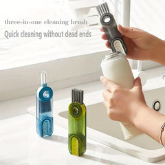 3-in-1 U Shape Cup Brush - Bottle Insulation Cup Cover Gap Cleaning Brush
