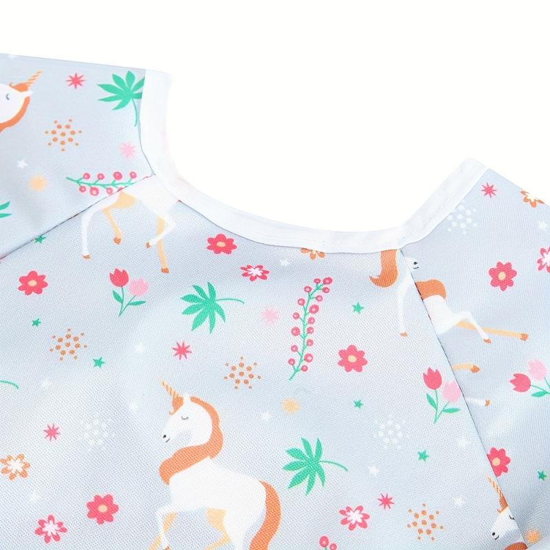 2pcs Mess Proof Baby Bibs Full Sleeve Burp Cloths Toddler Bib 6 24