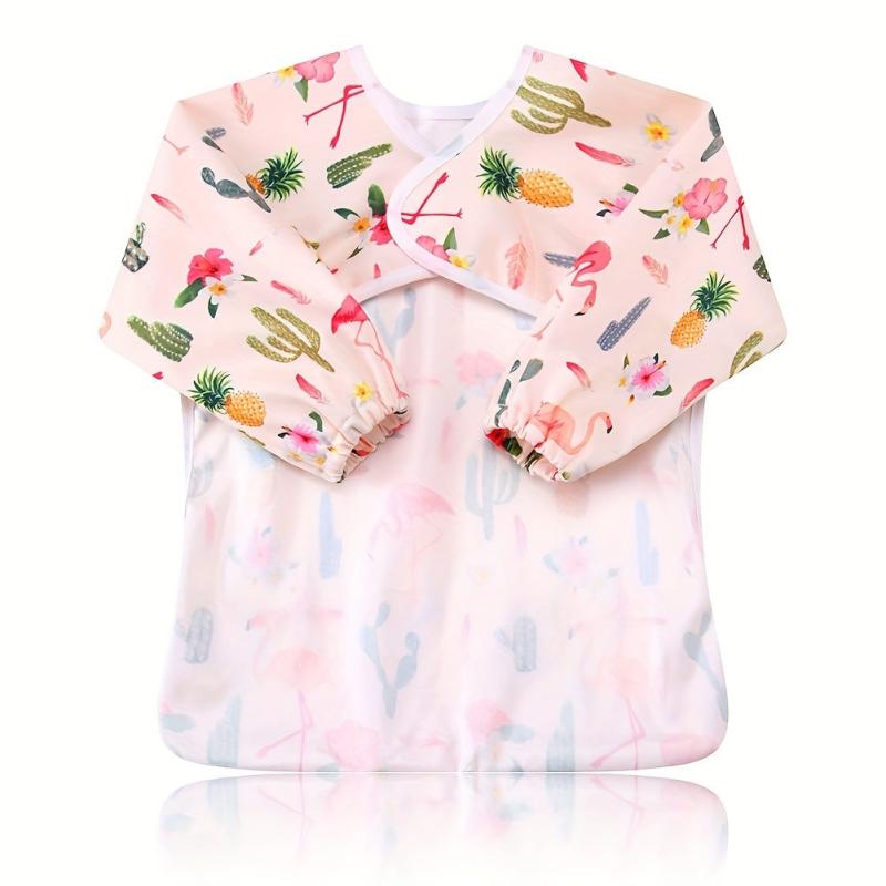 2pcs Mess Proof Baby Bibs Full Sleeve Burp Cloths Toddler Bib 6 24