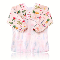 2pcs Mess Proof Baby Bibs Full Sleeve Burp Cloths Toddler Bib 6 24