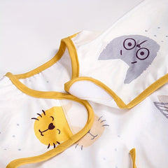Kids Cotton Long Sleeve Smock Waterproof Pig Elephant Printed Bib