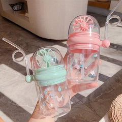Children's Whale Straw Cup Anti-Fall Portable Water Cup