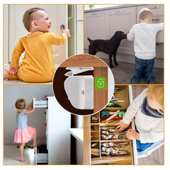 Magnetic Cabinet Locks Baby Proofing 4 Pack Key Child Safety