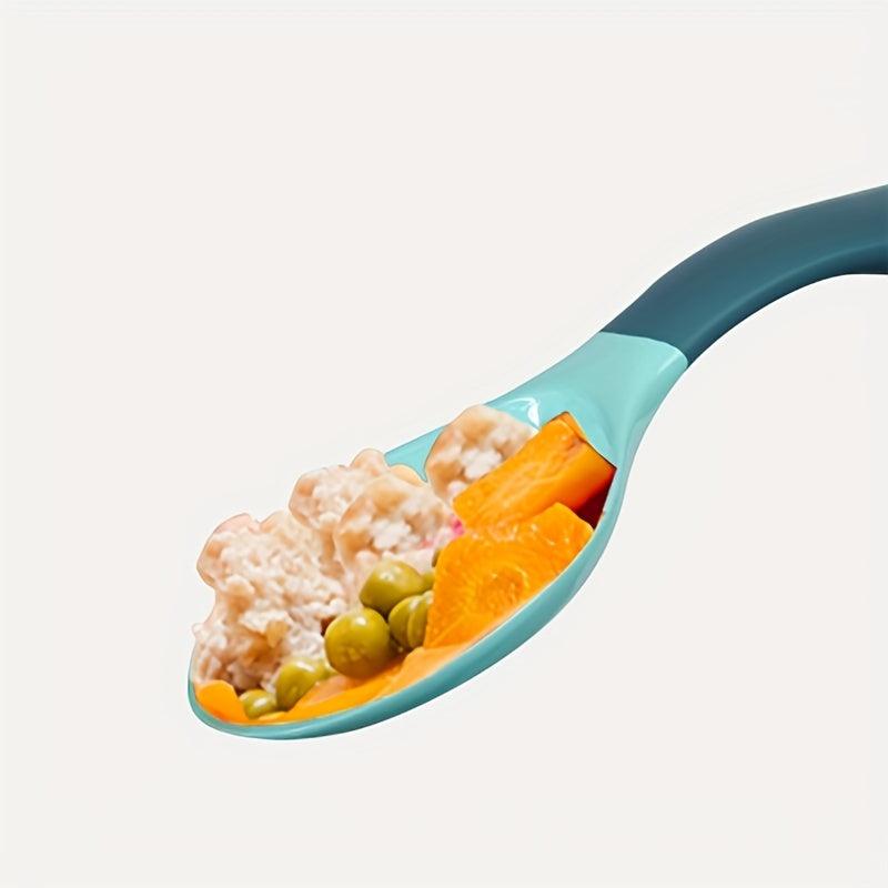 Silicone Spoon Fork Set for Kids Bendable Scoop Fork Tableware