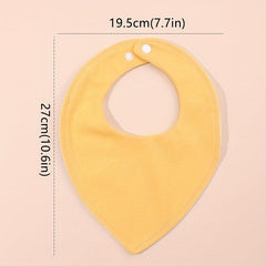 3pcs Baby Cotton Bibs Triangle Soft Burp Cloth Apron Bandana Scarf