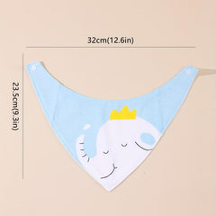 3pcs Baby Cotton Bibs Triangle Soft Burp Cloth Apron Bandana Scarf