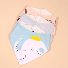 3pcs Baby Cotton Bibs Triangle Soft Burp Cloth Apron Bandana Scarf