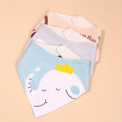 3pcs Baby Cotton Bibs Triangle Soft Burp Cloth Apron Bandana Scarf