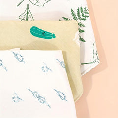3pcs Set Baby Muslin Bibs Triangle Soft Cotton Print Flower Burp Cloth