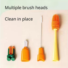 4 in 1 Food Silicone Brush Baby Pacifier Brush Household Gap Cleaning