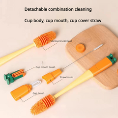 4 in 1 Food Silicone Brush Baby Pacifier Brush Household Gap Cleaning