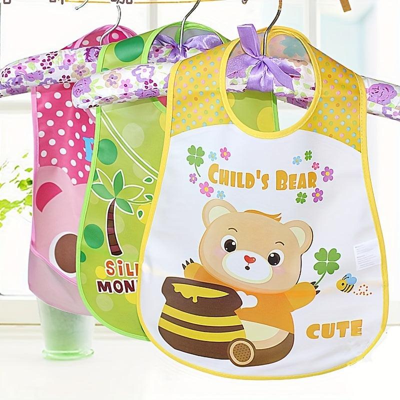 3pcs Baby Bibs Set Waterproof Toddler Feeding Bibs Soft Adjustable Bibs Unisex