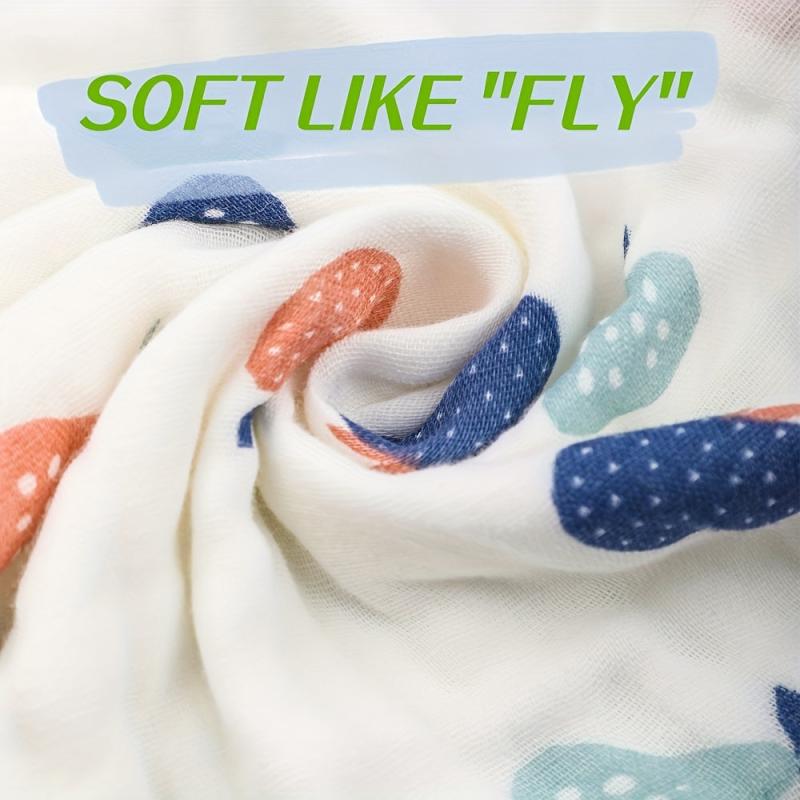 Muslin Burp Cloths 100% Cotton Baby Bibs 6 Layers 20''x10'' Hand Washcloths