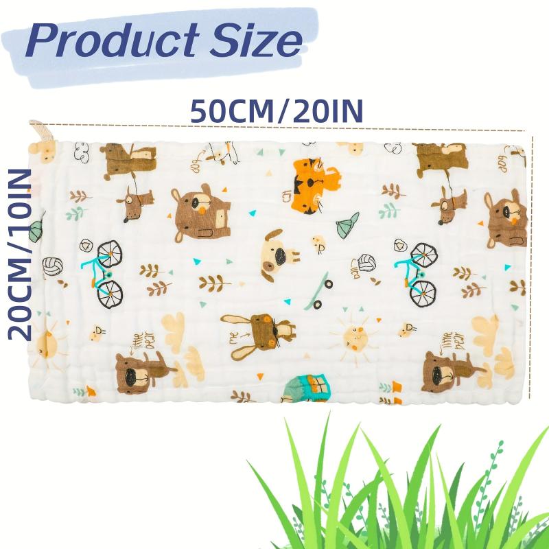 Muslin Burp Cloths 100% Cotton Baby Bibs 6 Layers 20''x10'' Hand Washcloths
