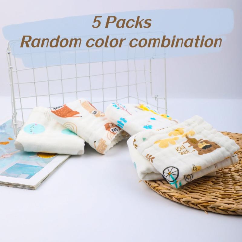 Muslin Burp Cloths 100% Cotton Baby Bibs 6 Layers 20''x10'' Hand Washcloths