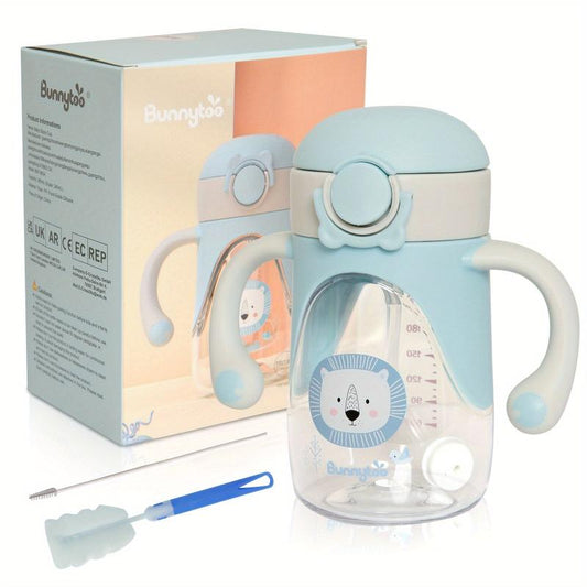 8oz Spill Proof Sippy Cup Weighted Straw Handle for 1 Year Olds