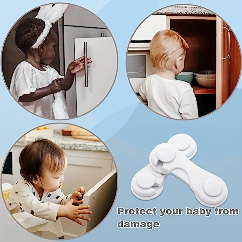 8 Pack Cabinet Door Locks Baby Proof Child Safety for Drawers Cupboards Fridges