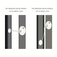 1pc Punch Window Safety Lock Buckle Window Limiter Sliding Door Lock