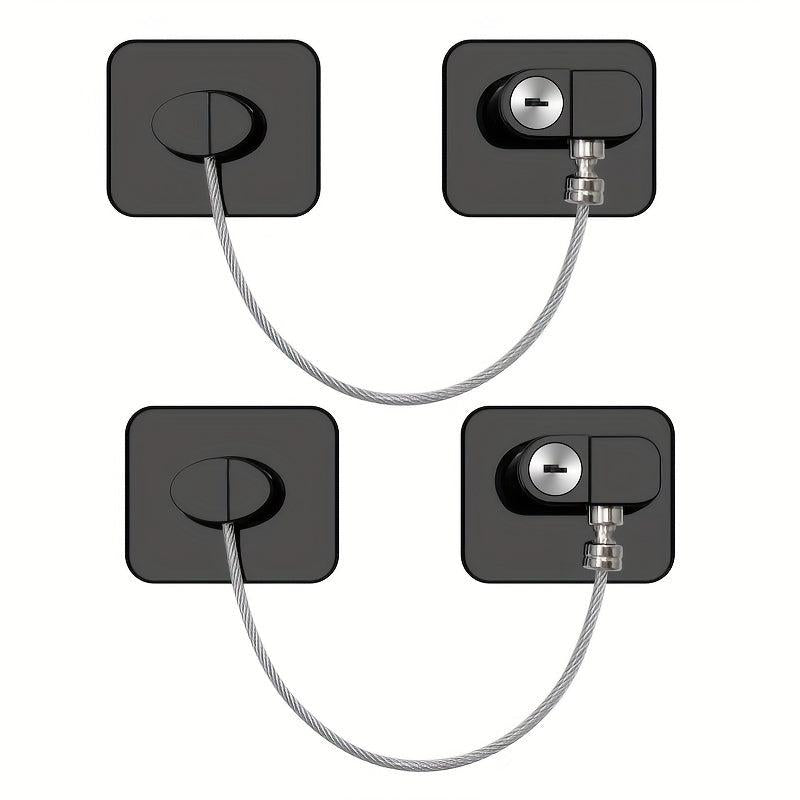 Child Safety Locks 2 Pack Multifunctional Window Drawer Refrigerator Lock