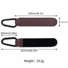 2pcs Stroller Hooks Bag Hooks For Diaper Bags Vegan Leather Pram Straps
