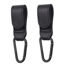 2pcs Stroller Hooks Bag Hooks For Diaper Bags Vegan Leather Pram Straps